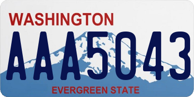 WA license plate AAA5043