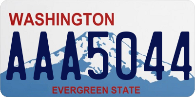 WA license plate AAA5044