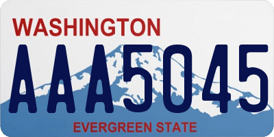 WA license plate AAA5045