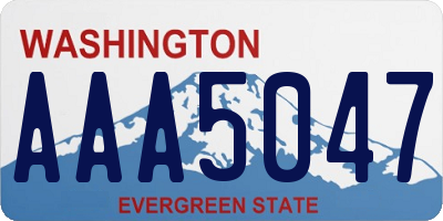 WA license plate AAA5047