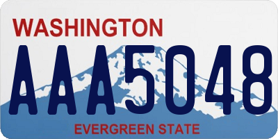 WA license plate AAA5048