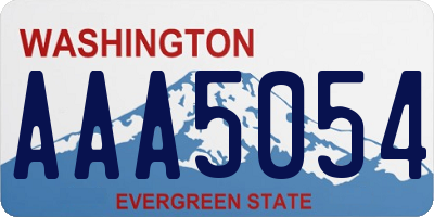 WA license plate AAA5054