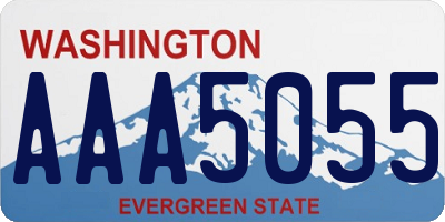 WA license plate AAA5055