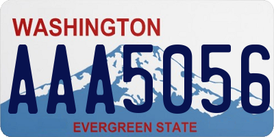 WA license plate AAA5056