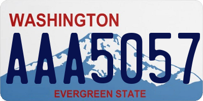 WA license plate AAA5057