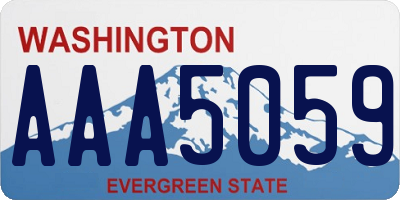 WA license plate AAA5059