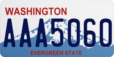 WA license plate AAA5060