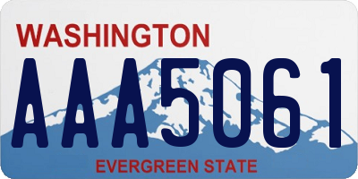 WA license plate AAA5061