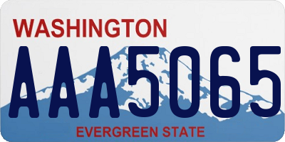 WA license plate AAA5065