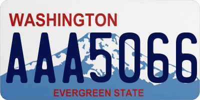 WA license plate AAA5066