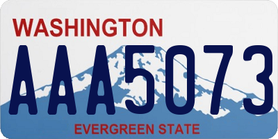 WA license plate AAA5073