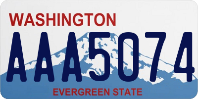 WA license plate AAA5074