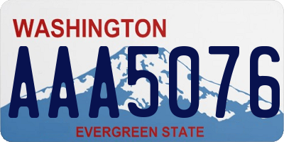 WA license plate AAA5076