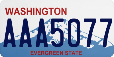 WA license plate AAA5077