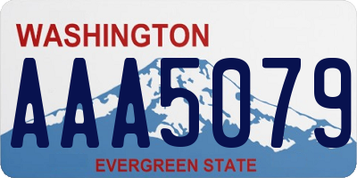 WA license plate AAA5079