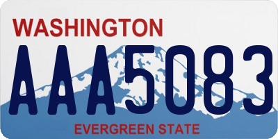 WA license plate AAA5083