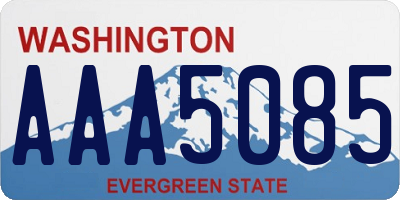 WA license plate AAA5085