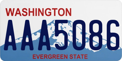 WA license plate AAA5086