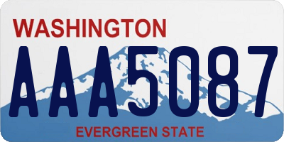 WA license plate AAA5087