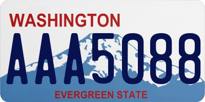 WA license plate AAA5088