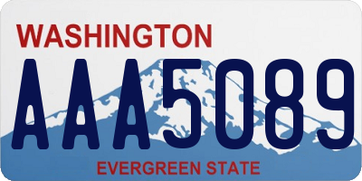 WA license plate AAA5089