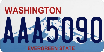 WA license plate AAA5090