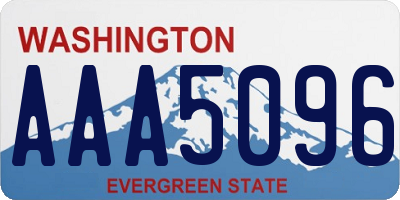 WA license plate AAA5096