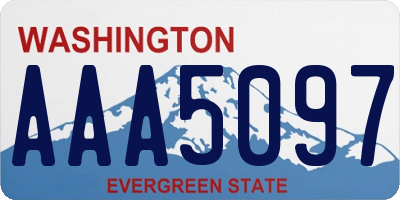 WA license plate AAA5097