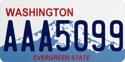 WA license plate AAA5099