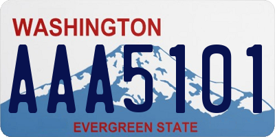 WA license plate AAA5101