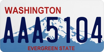 WA license plate AAA5104