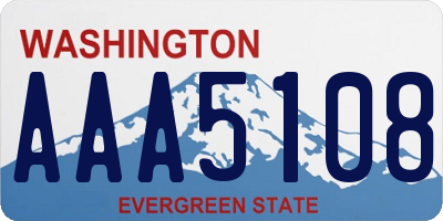 WA license plate AAA5108