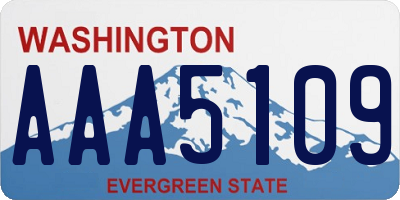 WA license plate AAA5109