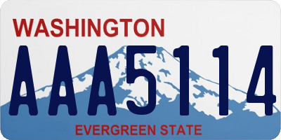 WA license plate AAA5114