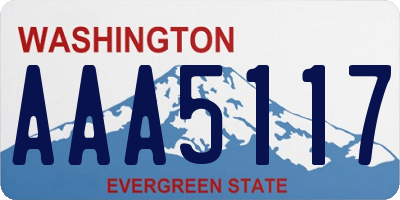 WA license plate AAA5117