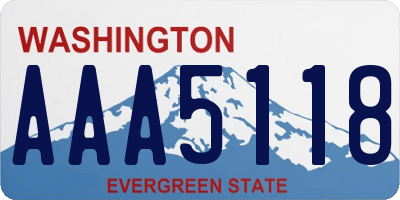 WA license plate AAA5118