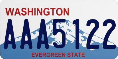 WA license plate AAA5122