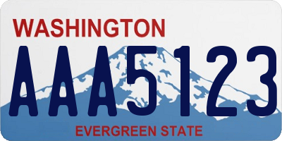 WA license plate AAA5123