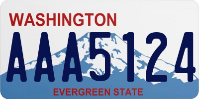 WA license plate AAA5124