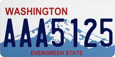 WA license plate AAA5125