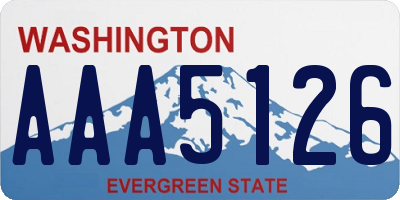 WA license plate AAA5126