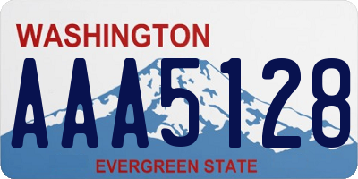 WA license plate AAA5128