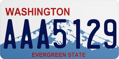 WA license plate AAA5129