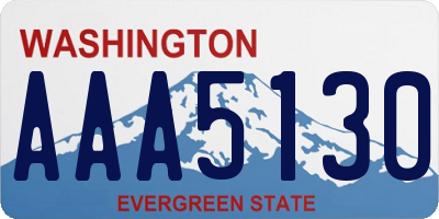 WA license plate AAA5130