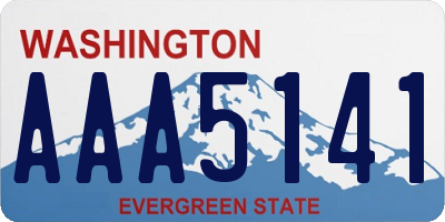 WA license plate AAA5141