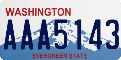 WA license plate AAA5143