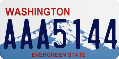 WA license plate AAA5144