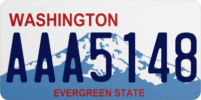 WA license plate AAA5148
