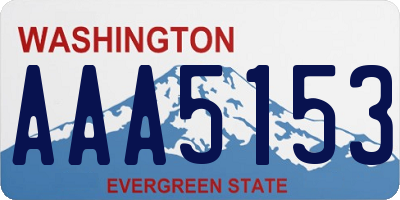 WA license plate AAA5153