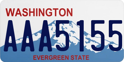 WA license plate AAA5155